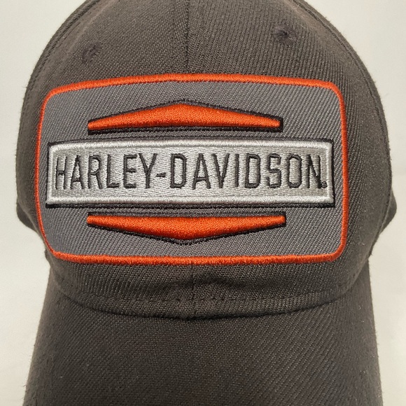 New Era Harley-Davidson Men’s Classic Logo Patch 39THIRTY Brown Ballcap Hat - Picture 3 of 12